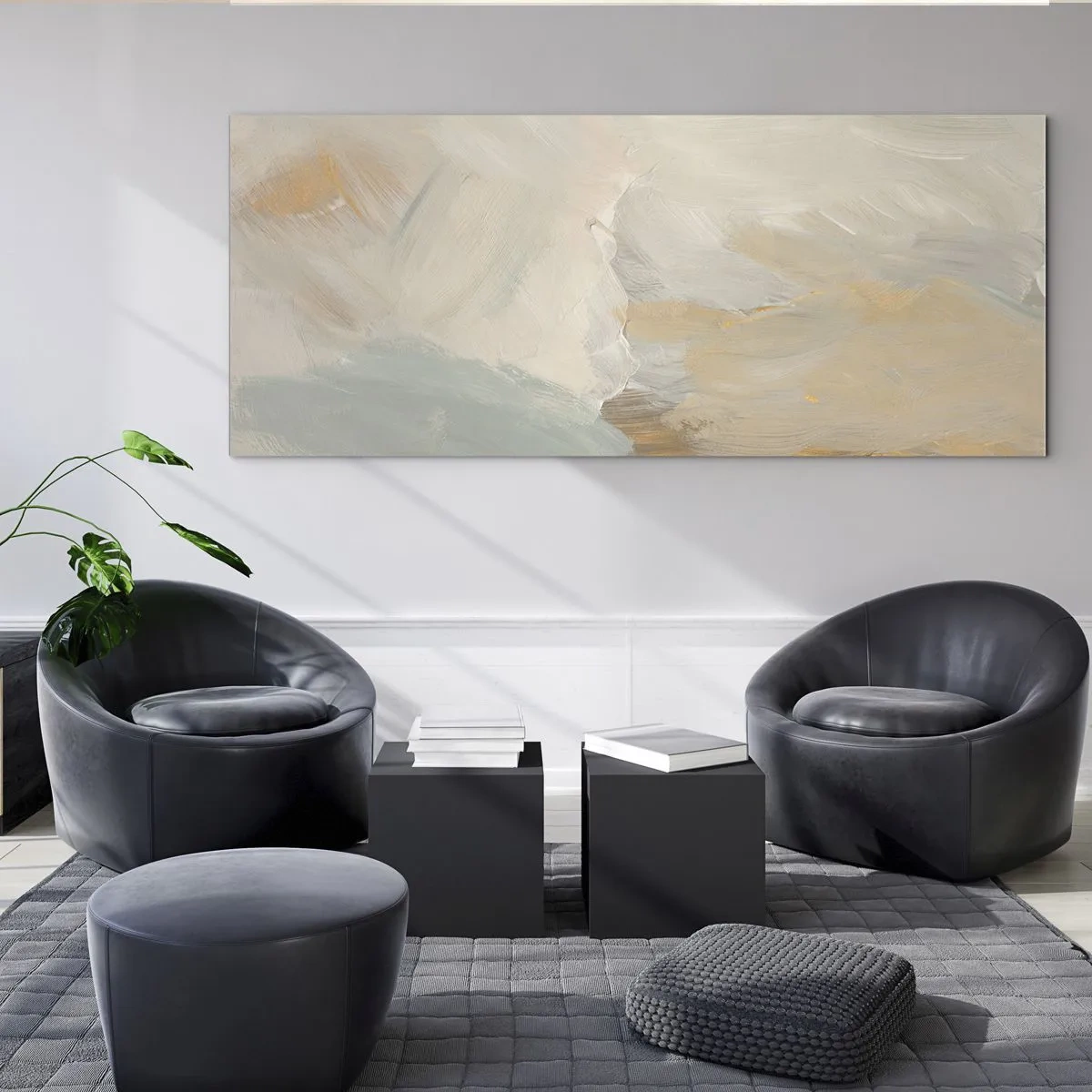 Quadro em vidro - Abstração – a terra da gentileza - 120x50 cm