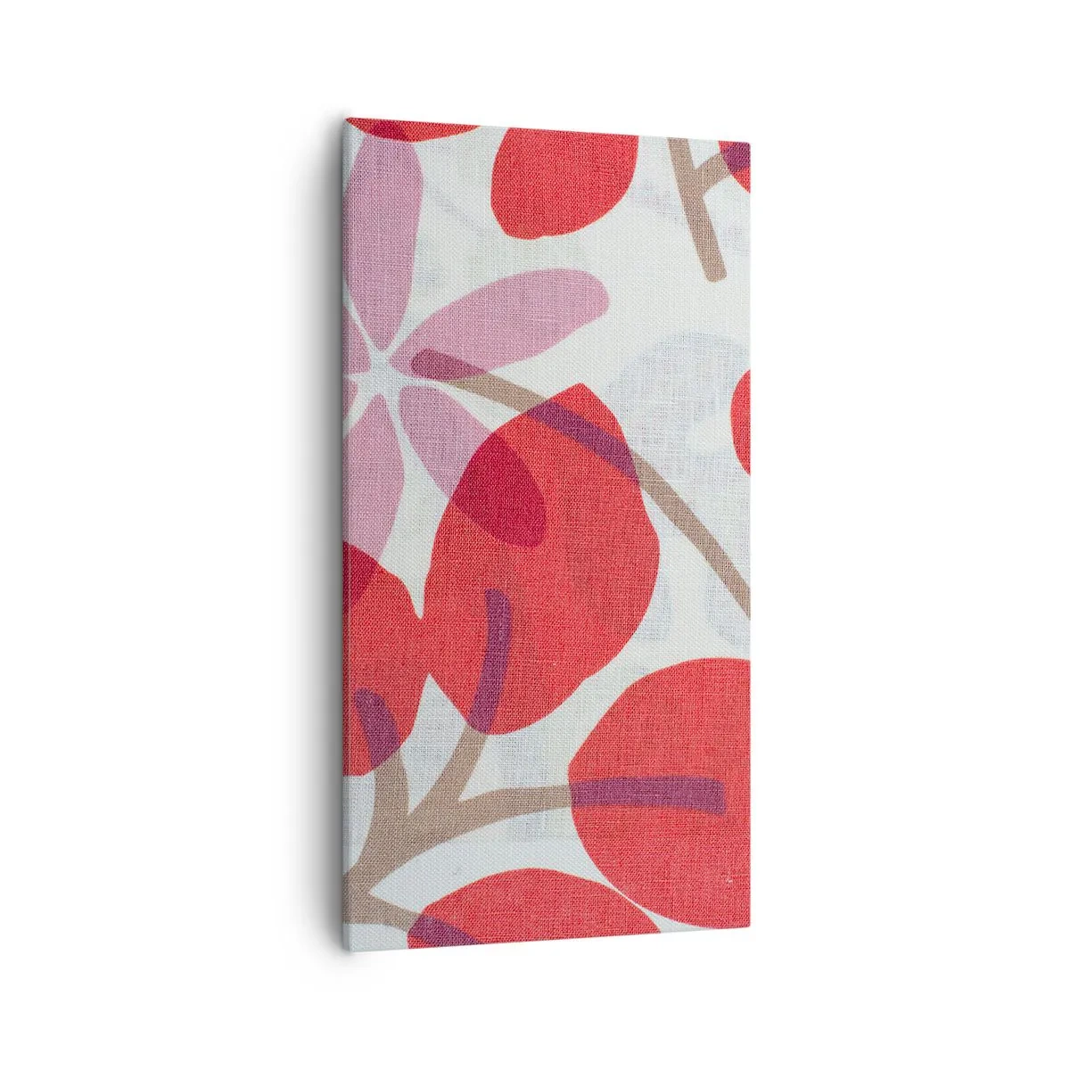 Quadro em tela - Arranjo de flores em rosa - 55x100 cm