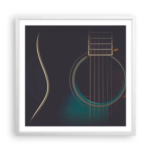 Pôster em moldura branca - Um momento antes de soar - 60x60 cm