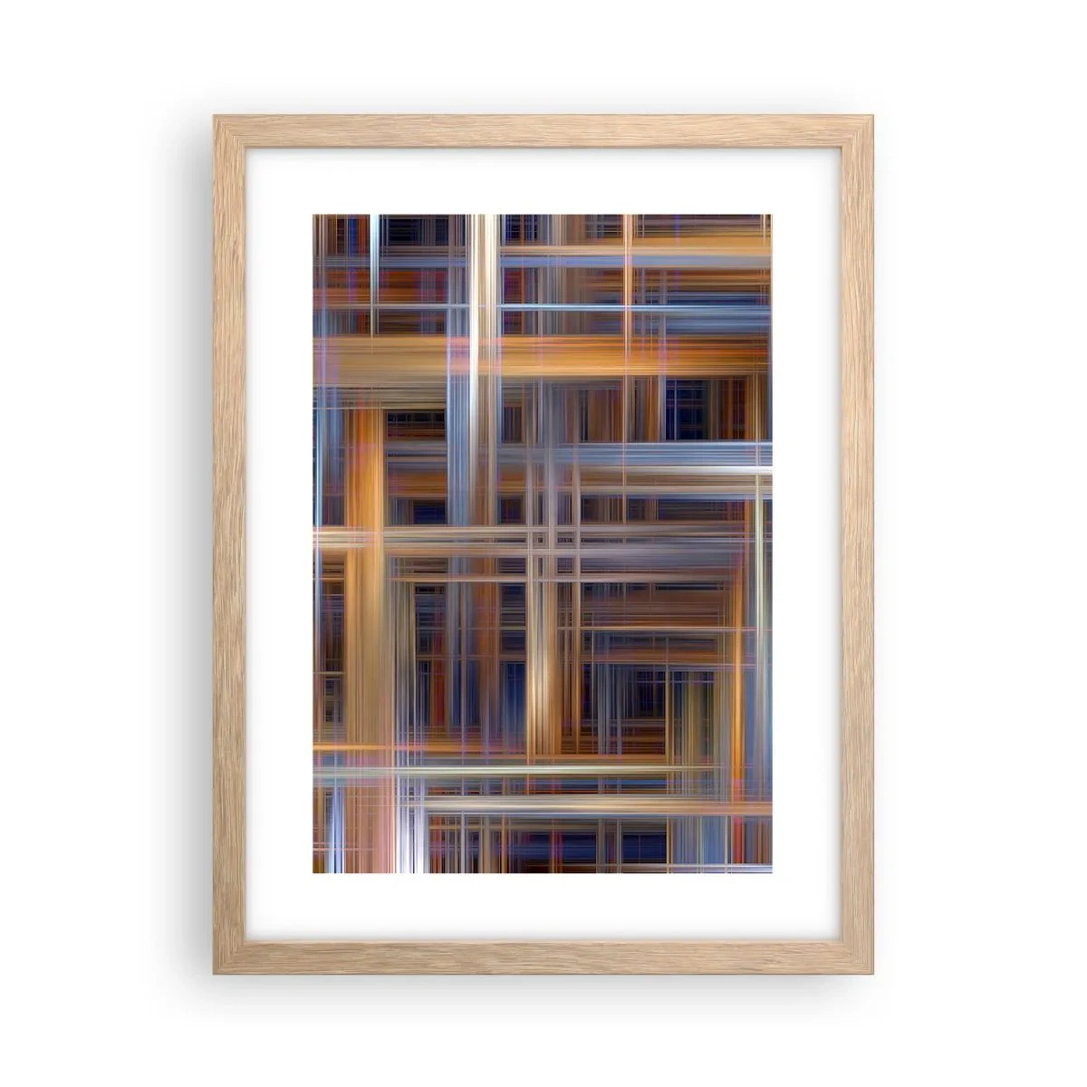 Pôster com moldura de carvalho claro - Tecido de luz - 30x40 cm