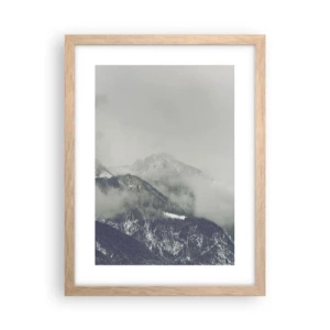 Pôster com moldura de carvalho claro - Vale nebuloso - 30x40 cm