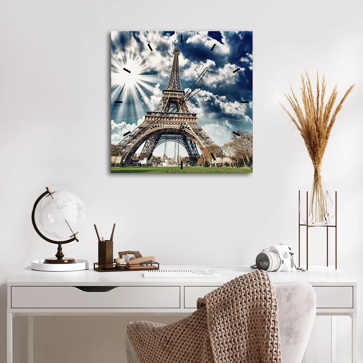 Relógio de parede - Relógio em vidro - A única sob o sol - 40x40 cm