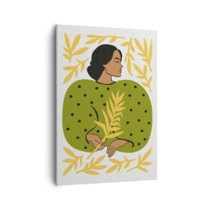 Quadro em tela - Rapariga havaiana - 50x70 cm