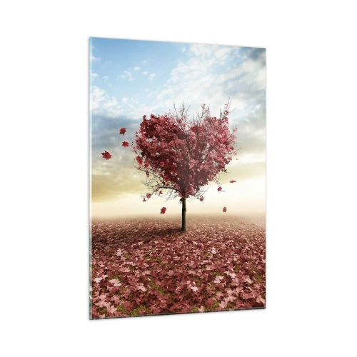 Quadro em vidro - Ame também o outono - 50x70 cm