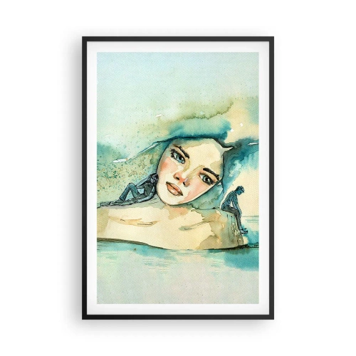 Pôster com moldura preta - Am I blue? - 61x91 cm