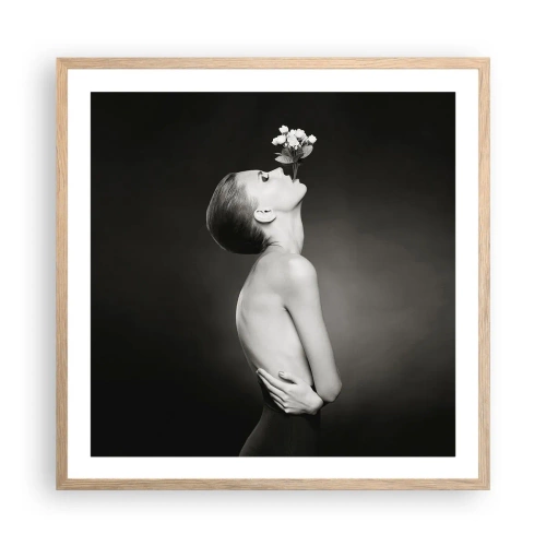 Pôster com moldura de carvalho claro - Elegância excêntrica - 60x60 cm