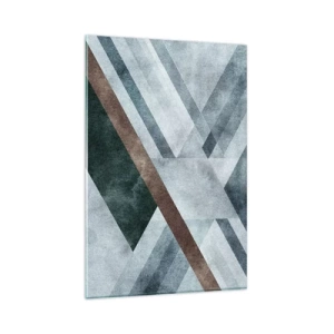 Quadro em vidro - Elegância sofisticada da geometria - 80x120 cm