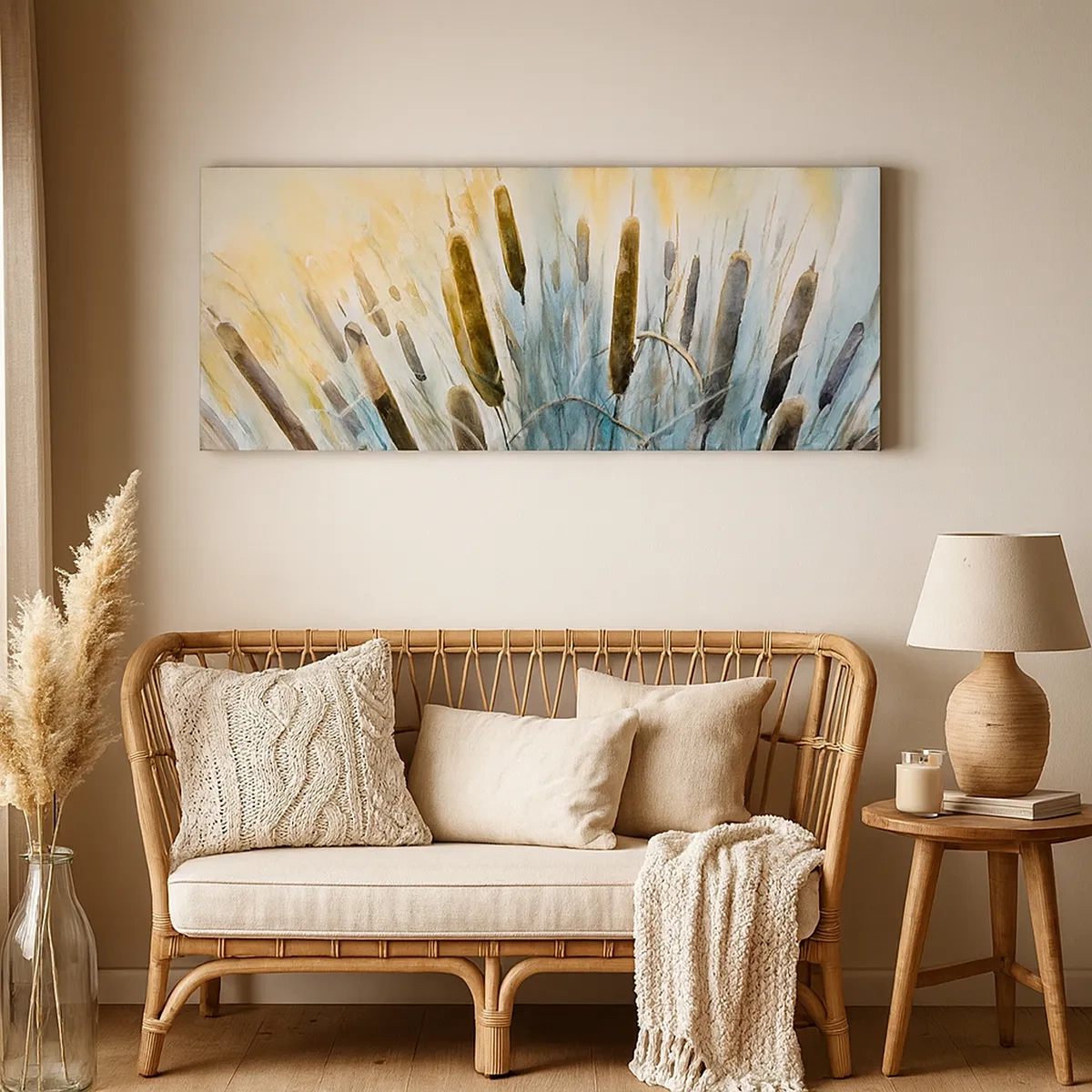 Quadro em tela - O frio da água, o calor do sol - 30x30 cm