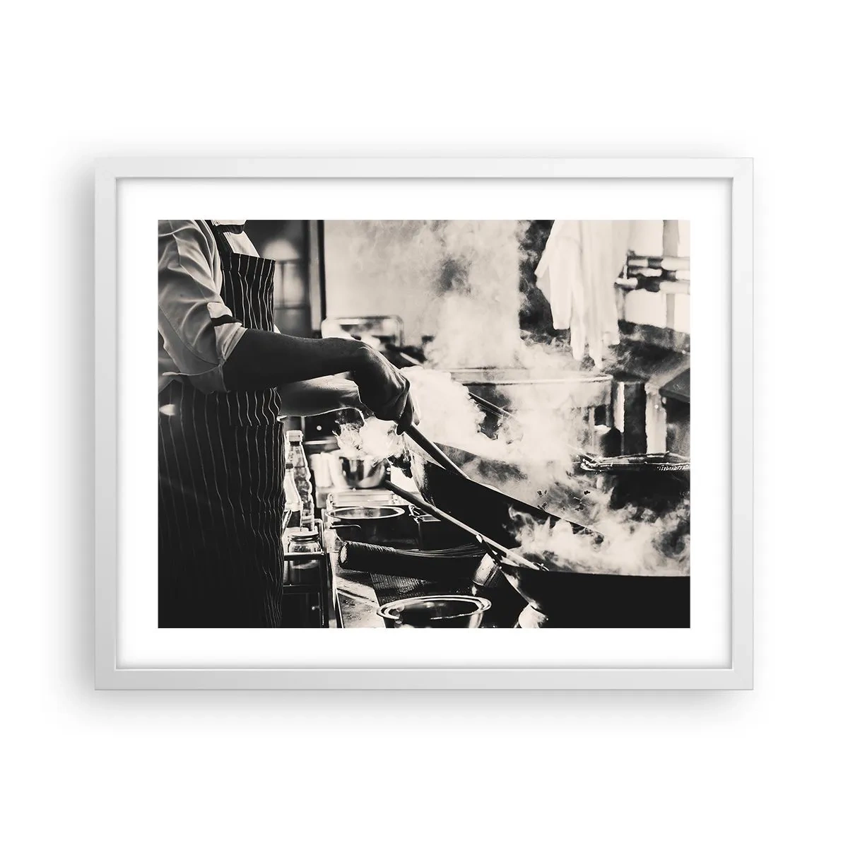 Pôster em moldura branca - Alquimia de sabores - 50x40 cm