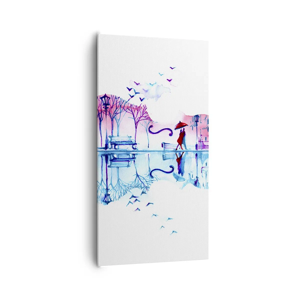 Quadro em tela - Trago-vos cânticos de chuva - 65x120 cm