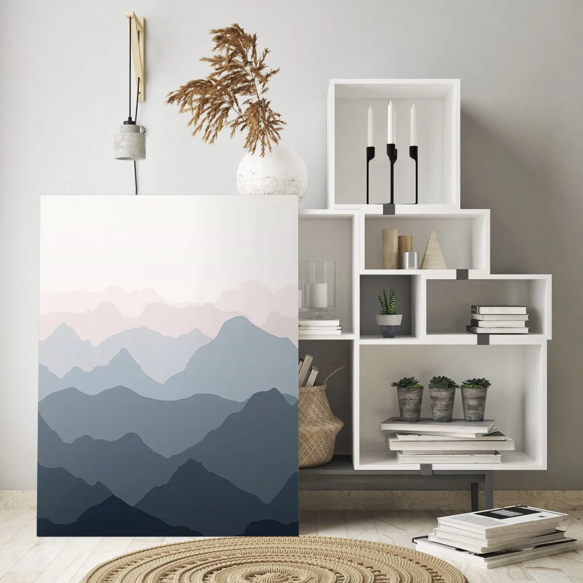 Quadro em vidro - Ondas de montanha - 80x120 cm