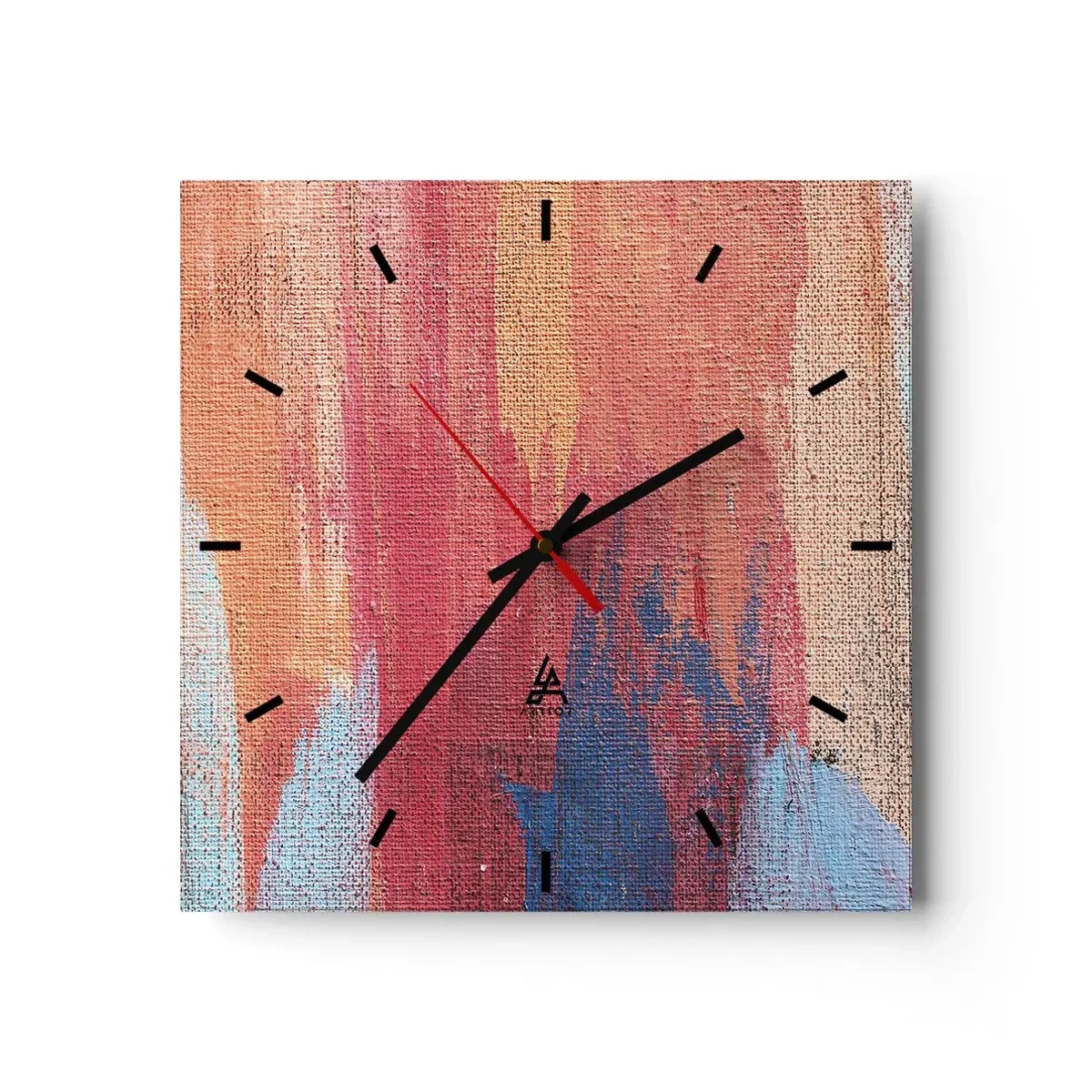 Relógio de parede - Relógio em vidro - Flutuar pelo arco-íris - 30x30 cm