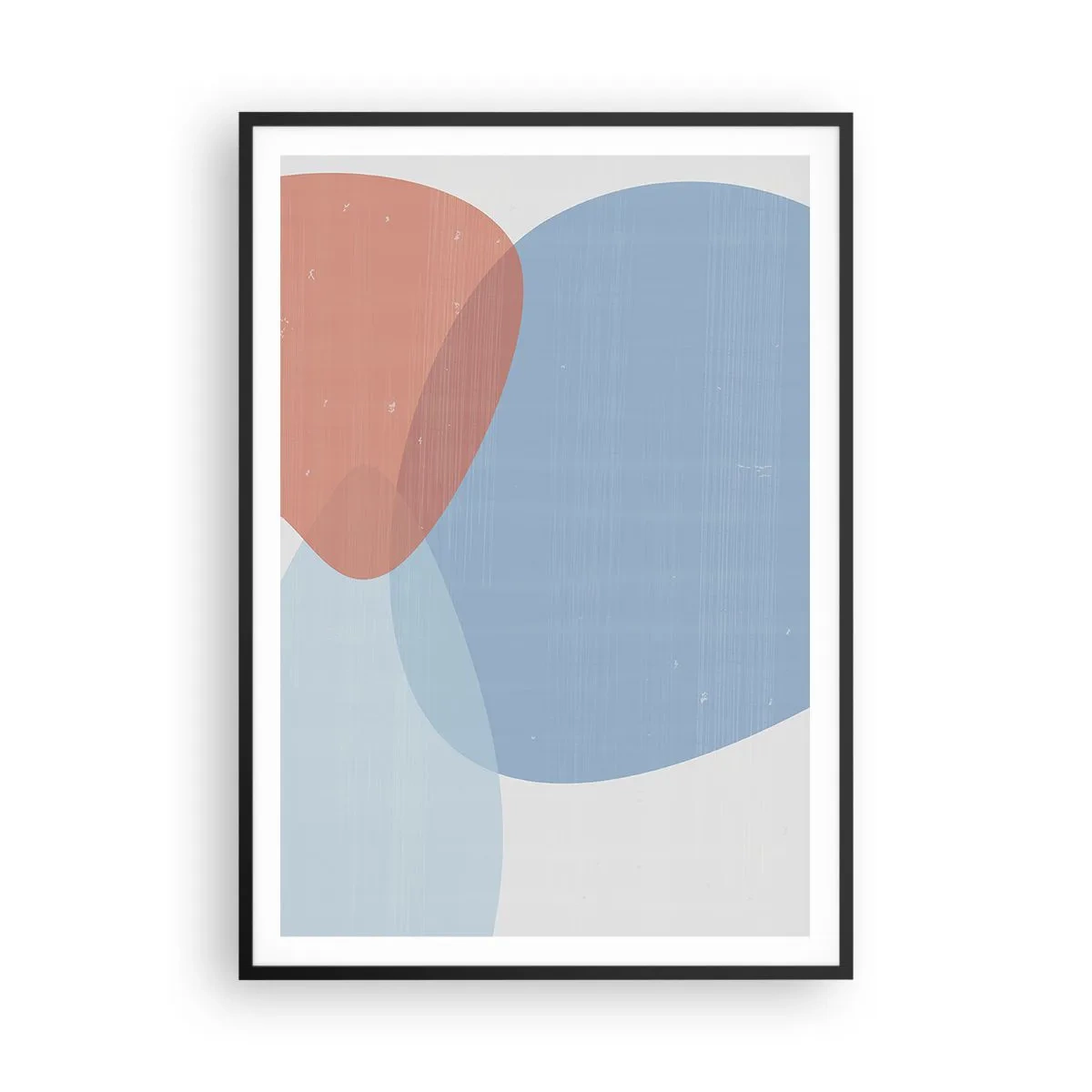 Pôster com moldura preta - Relacionamentos pastel - 70x100 cm