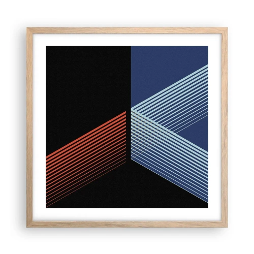 Pôster com moldura de carvalho claro - Uma história simples - 50x50 cm