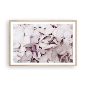 Pôster com moldura de carvalho claro - Em uma inundação de flores - 91x61 cm