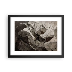 Pôster com moldura preta - Circulação das cores da terra - 40x30 cm