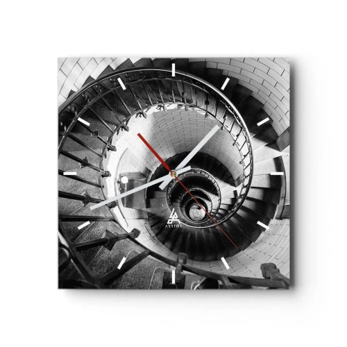 Relógio de parede - Relógio em vidro - Cada vez mais alto - 30x30 cm