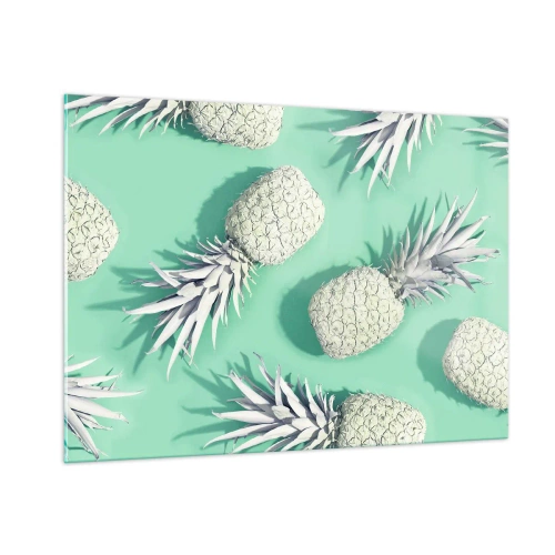 Quadro em vidro - Vão muito bem com a hortelã - 100x70 cm