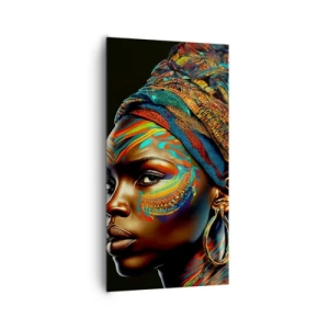 Quadro em tela - Rainha africana - 65x120 cm