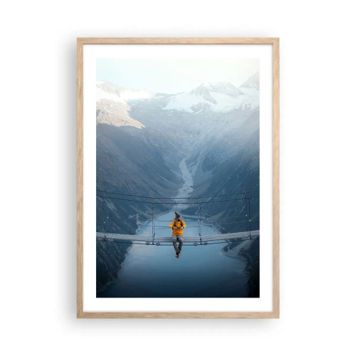 Pôster com moldura de carvalho claro - Encantado com a paisagem - 50x70 cm