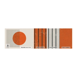 Amostra de papel de parede Premium Sand - Sempre sol - Sol, Minimalista, Linhas - 100x30 cm