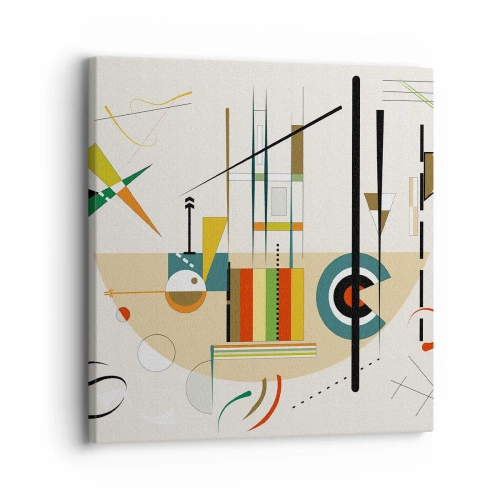 Quadro em tela - E o mundo ri - 30x30 cm