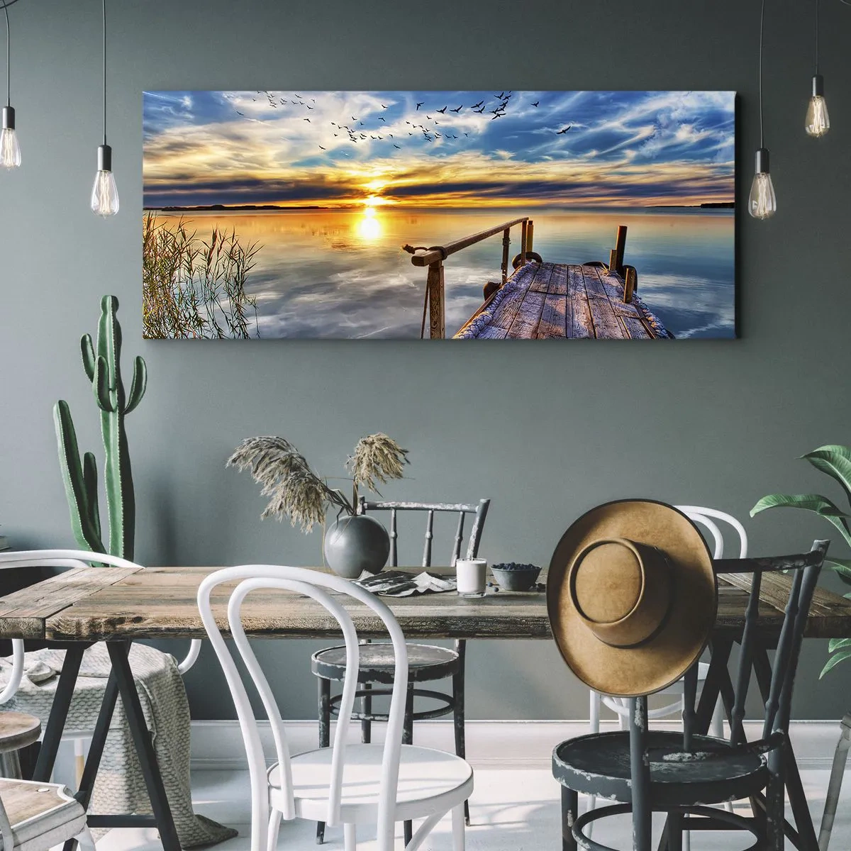 Quadro em tela - O vento descansa - 100x40 cm