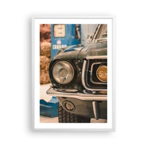 Pôster em moldura branca - Encontro com uma lenda - 50x70 cm