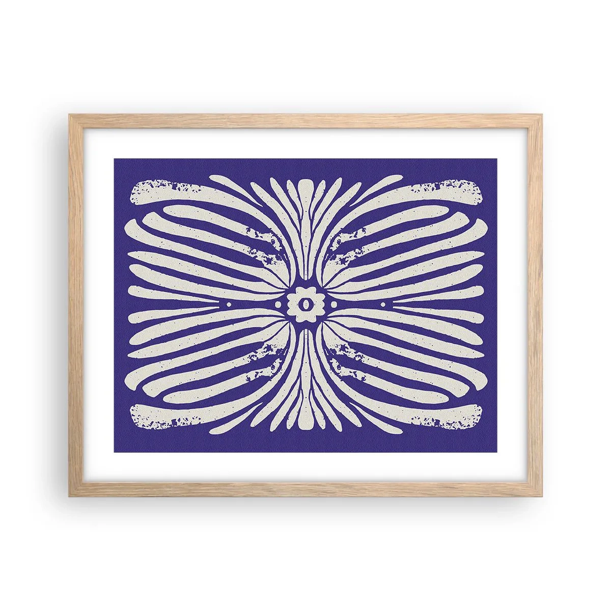 Pôster com moldura de carvalho claro - Inspirações étnicas - 50x40 cm