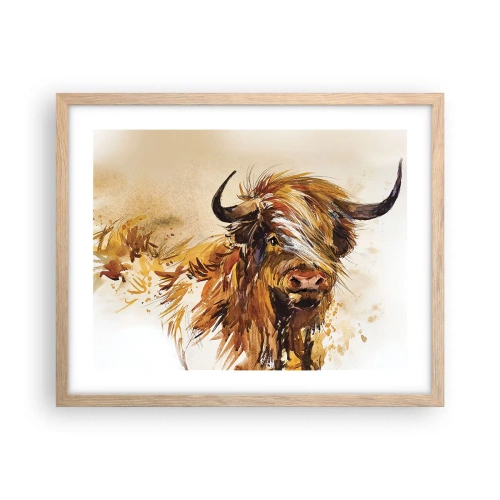 Pôster com moldura de carvalho claro - Orgulho do caçador - 50x40 cm