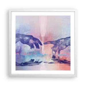 Pôster em moldura branca - Faísca divina da vida - 50x50 cm