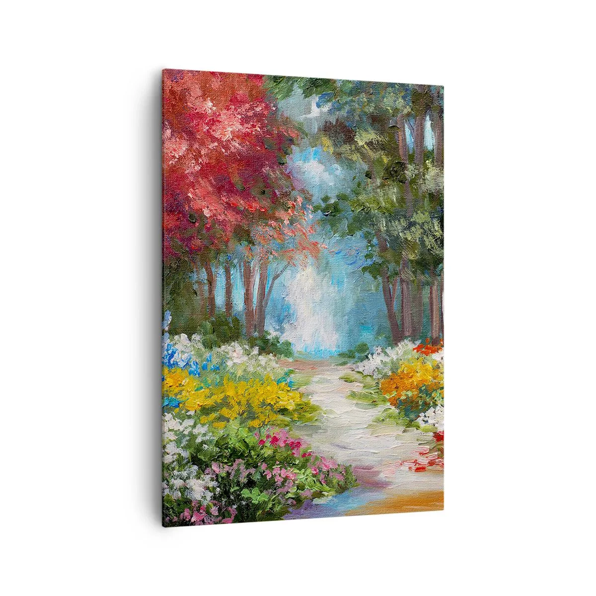 Quadro em tela - Jardim florestal, floresta florida - 70x100 cm