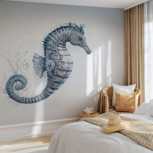 Papel de parede personalizado Premium Sand - Uma piada sutil da natureza - Cavalo marinho, Beira-mar, Recife de corais