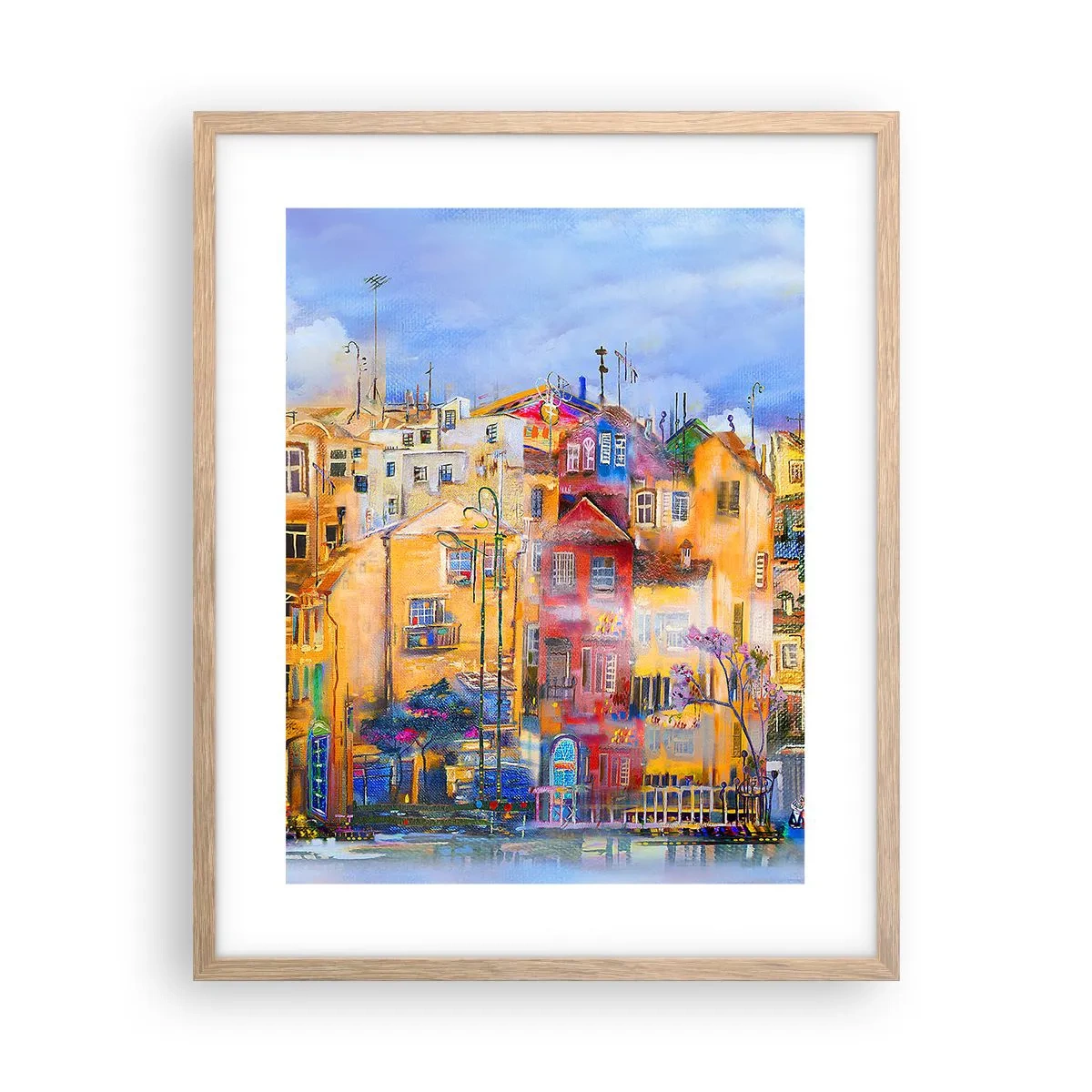 Pôster com moldura de carvalho claro - Estamos juntos - 40x50 cm