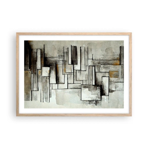 Pôster com moldura de carvalho claro - O poder da simplicidade - 70x50 cm