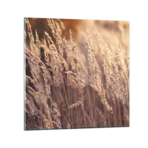 Quadro em vidro - Pronto para receber o outono - 30x30 cm
