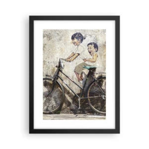 Pôster com moldura preta - Verdadeiro ou falso? - 30x40 cm