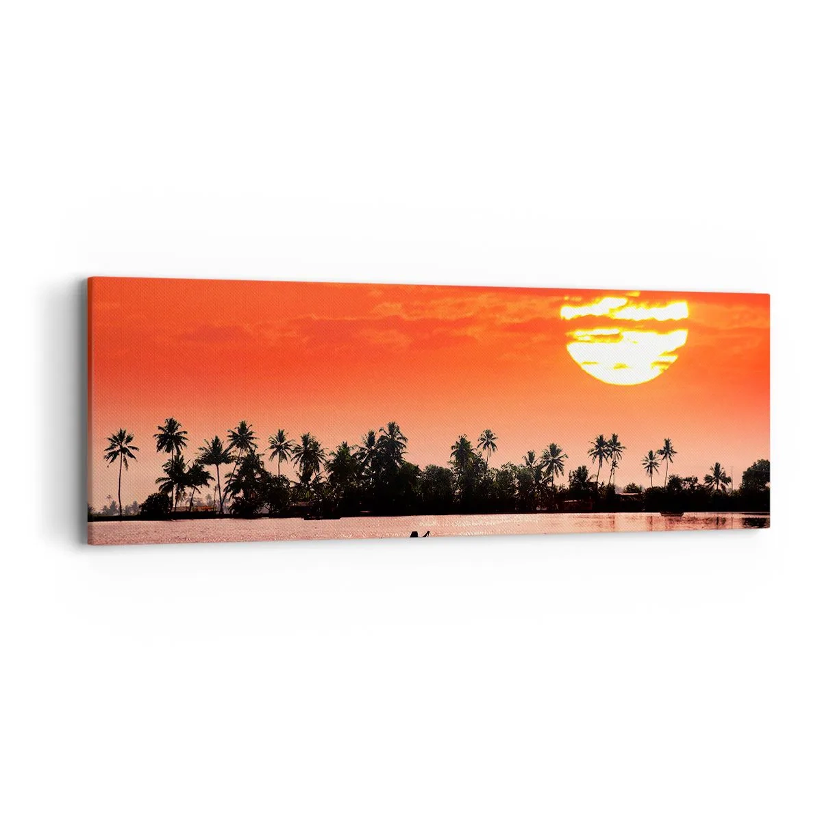 Quadro em tela - A calma dos trópicos ao pôr do sol - 90x30 cm