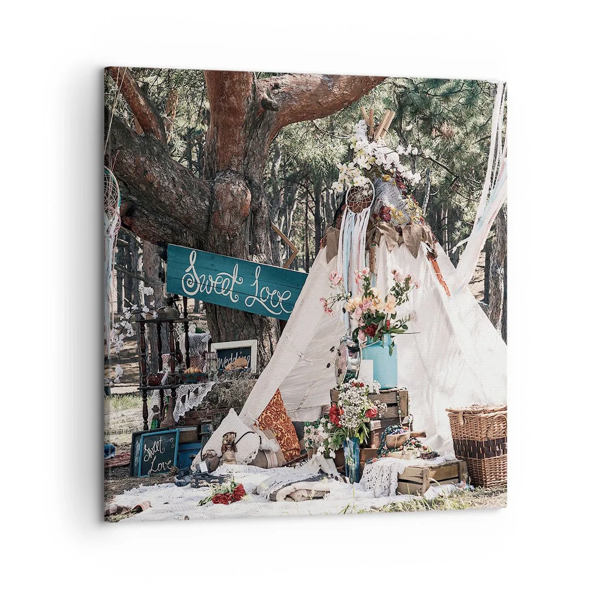 Quadro em tela - Make love… - 50x50 cm