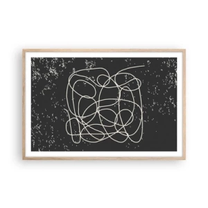 Pôster com moldura de carvalho claro - Pensamentos errantes - 91x61 cm