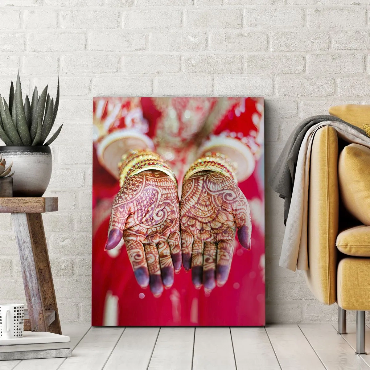 Quadro em tela - Pronto para alcançar a felicidade - 55x100 cm