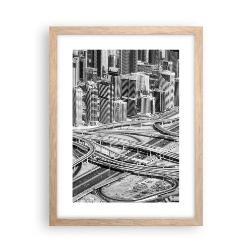 Pôster com moldura de carvalho claro - Dubai – uma cidade impossível - 30x40 cm