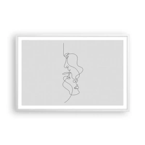 Pôster em moldura branca - O calor dos desejos amargos - 91x61 cm