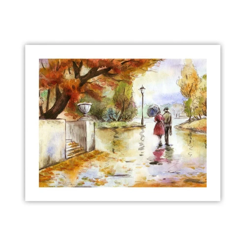 Pôster - Outono romântico no parque - 50x40 cm