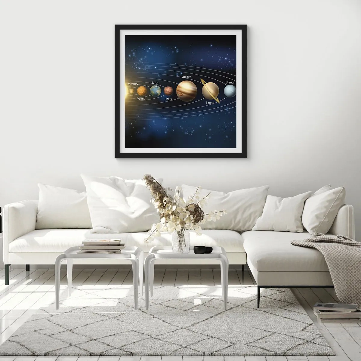 Pôster com moldura preta - Um de dez - 60x60 cm