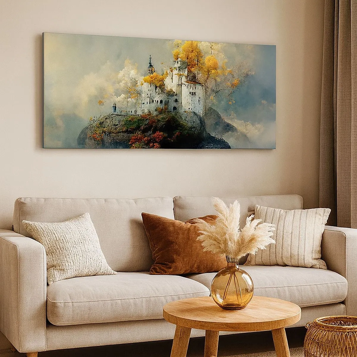 Quadro em tela - O começo de uma história romântica - 100x40 cm