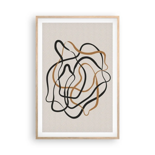 Pôster com moldura de carvalho claro - Tudo deu errado - 61x91 cm