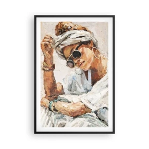 Pôster com moldura preta - Retrato em pleno sol - 61x91 cm