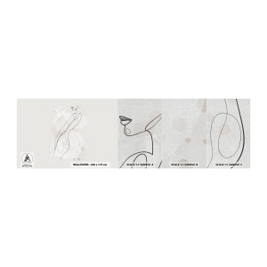 Amostra de papel de parede Premium Canvas - Errar o olhar - Gráficos, Linear, Mulheres - 100x30 cm