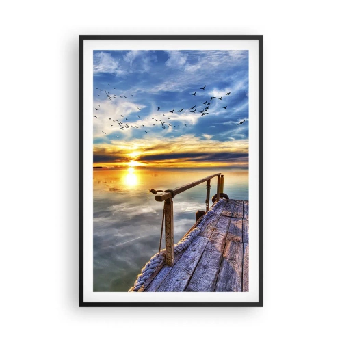 Pôster com moldura preta - O vento descansa - 61x91 cm